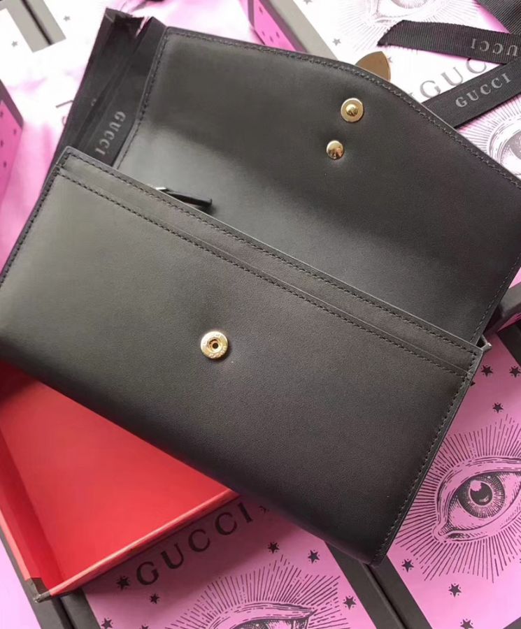 GG Sylvie leather continental wallet 476084