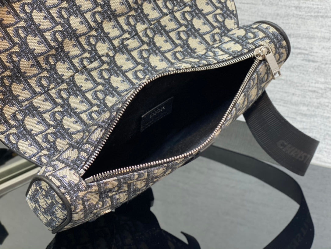 Dior Saddle Crossbody Bag Blue 26x19x4.5cm