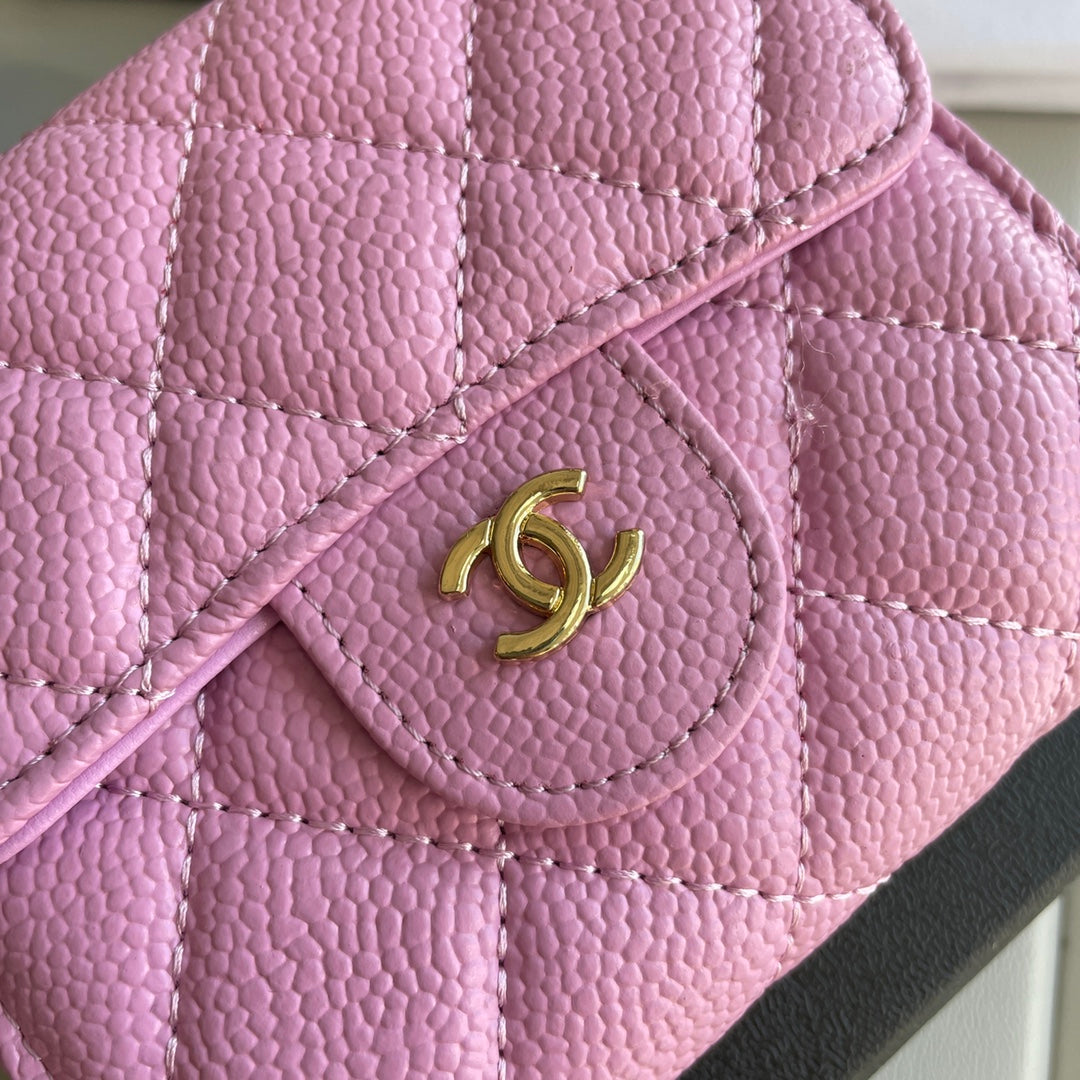 cc Small Classic Flap Wallet Pink Bag For Women 10.5cm/4.1in AP0231 Y33352 NK289