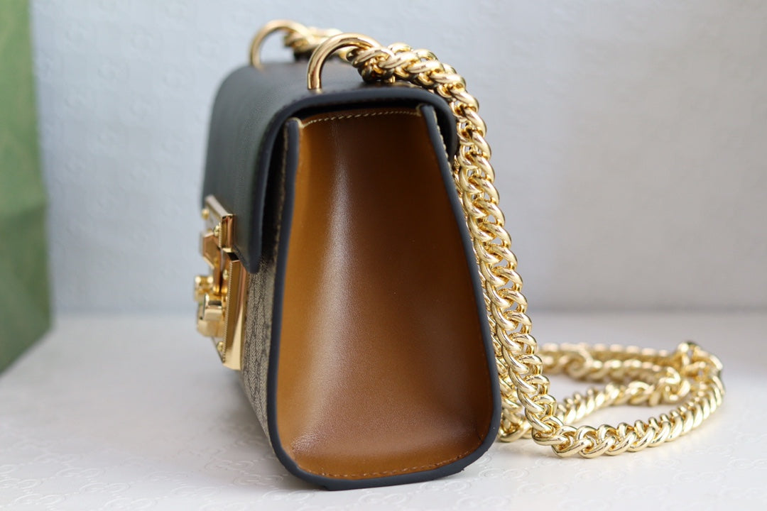 Gucci Padlock 20 Ophidia Leather Black 20 x 9 x 14cm