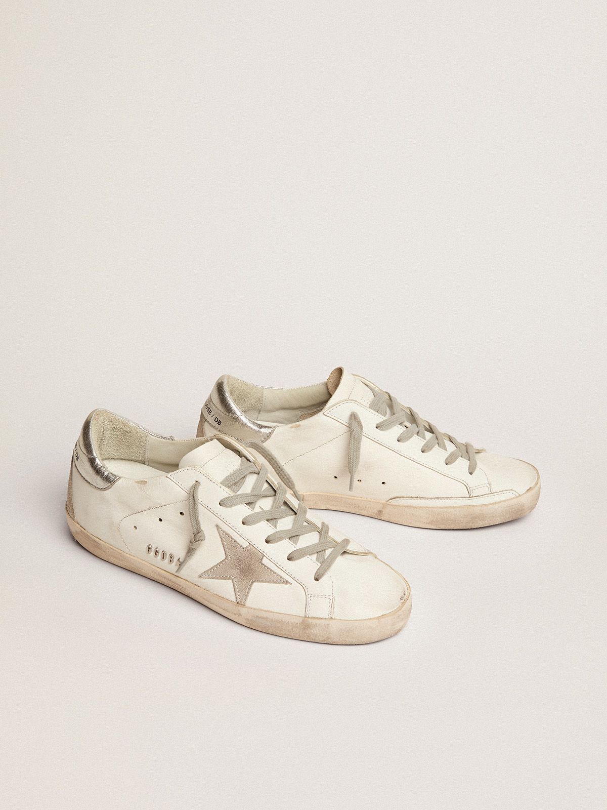 GG Sup-S sneakers with silver-coloured heel tab and metal stud lettering