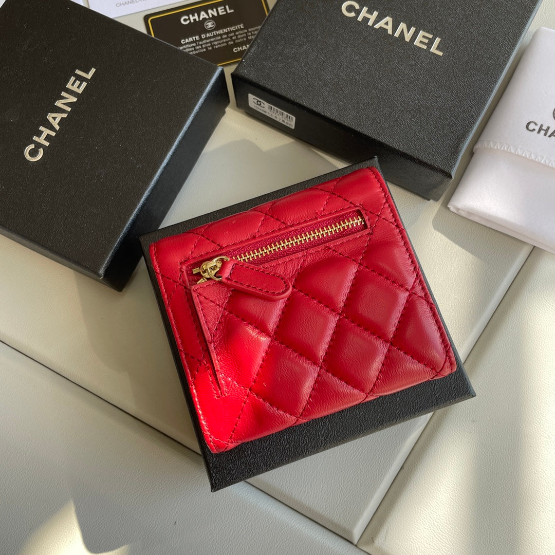cc Small Classic Flap Wallet Red Bag For Women 10.5cm/4.1in
