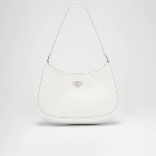 PP Cleo brushed leather shoulder bag - White