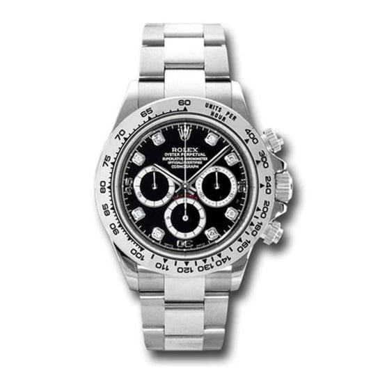 RLX Cosmograph Daytona 18k White Gold, Black Dial, Oyster bracelet 116509-0055