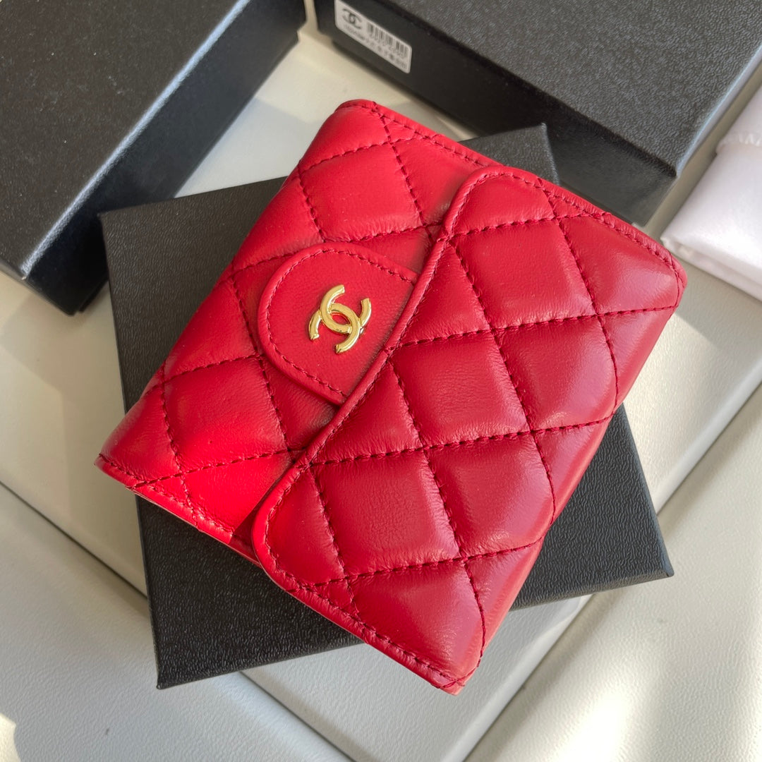 cc Small Classic Flap Wallet Red Bag For Women 10.5cm/4.1in