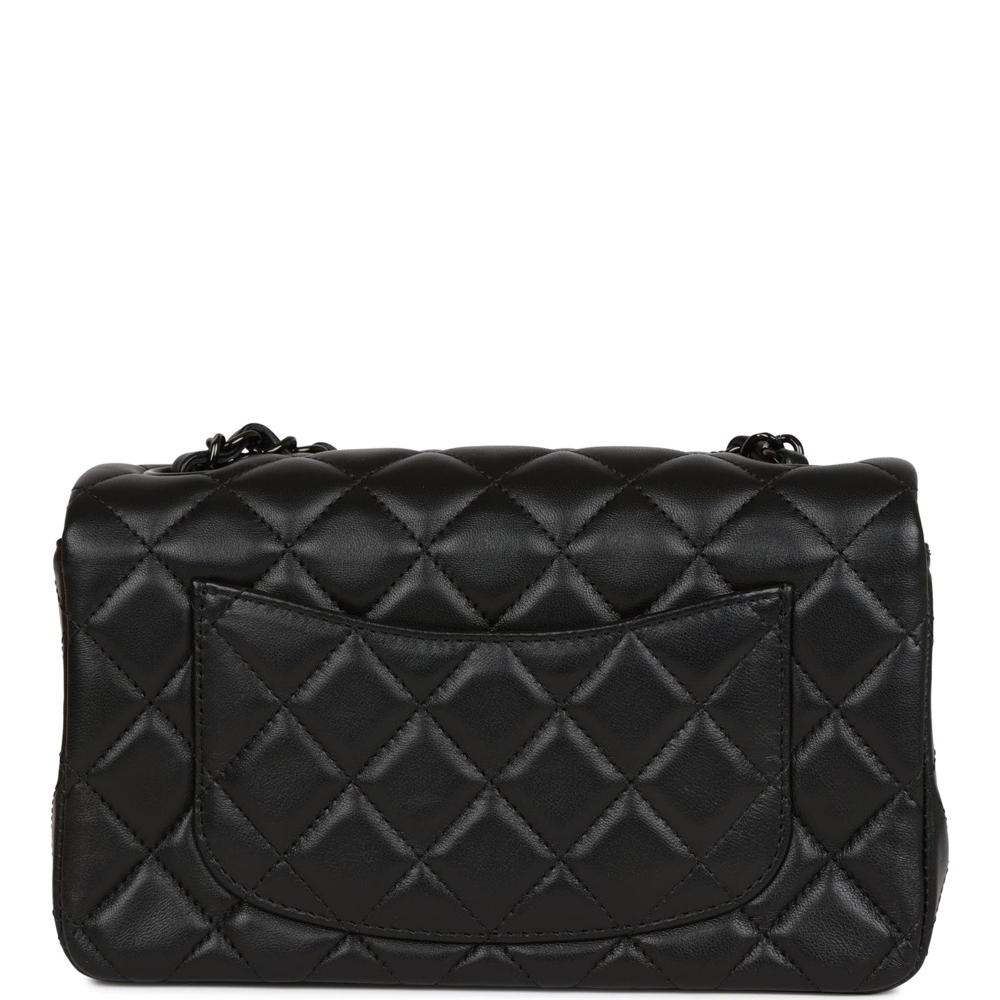 CC Mini Rectangular Flap Bag SO Black Lambskin Black Hardware for MR