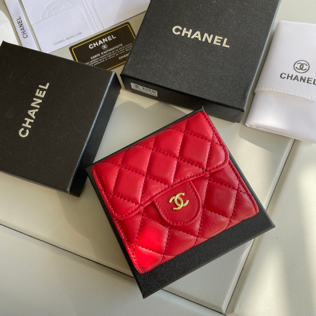 cc Small Classic Flap Wallet Red Bag For Women 10.5cm/4.1in