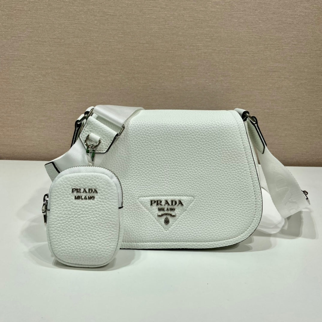 Pra Shoulder Bag White For Women, Women's Bags 8.6in/22cm