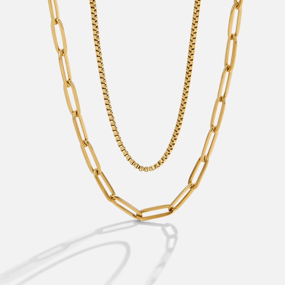 Amanda Layered Gold Chain  Necklace