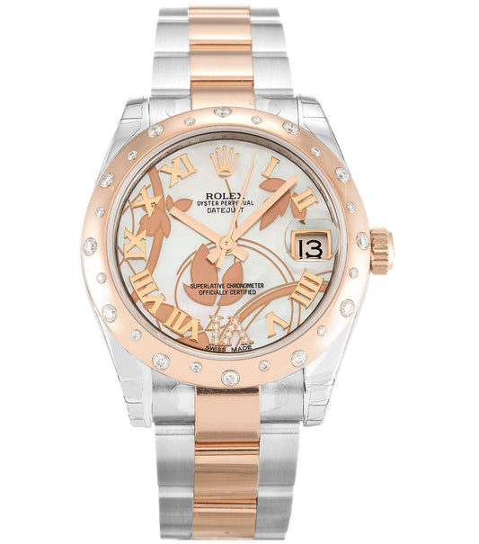 Rw Datejust Lady Pearl White Floral Dial 178341