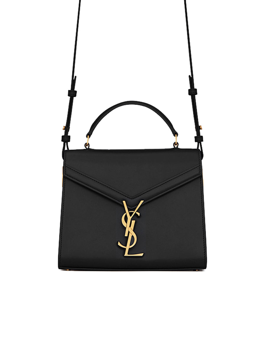 Y Cassandra Mini Top Handle Bag in Box Leather