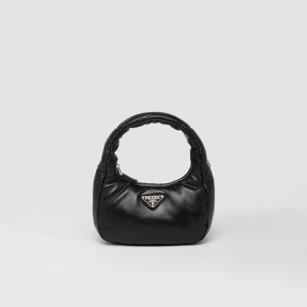 PP Soft padded nappa leather mini-bag - Black