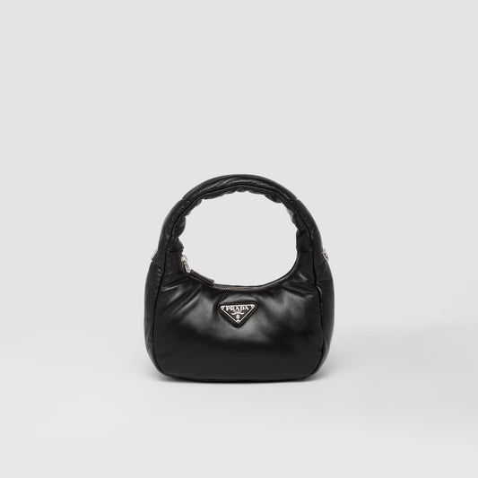 PP Soft padded nappa leather mini-bag - Black