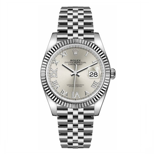 Rlx Datejust 36 Silver Dial Oyster Bracelet Men's Watch 126234-0030