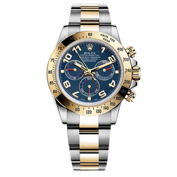 RLX Cosmograph Daytona Blue Dial Stainless Steel and 18kt Yellow Gold Men's Watch 116523bl