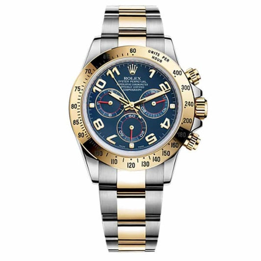 RLX Cosmograph Daytona Blue Dial Stainless Steel and 18kt Yellow Gold Men's Watch 116523bl