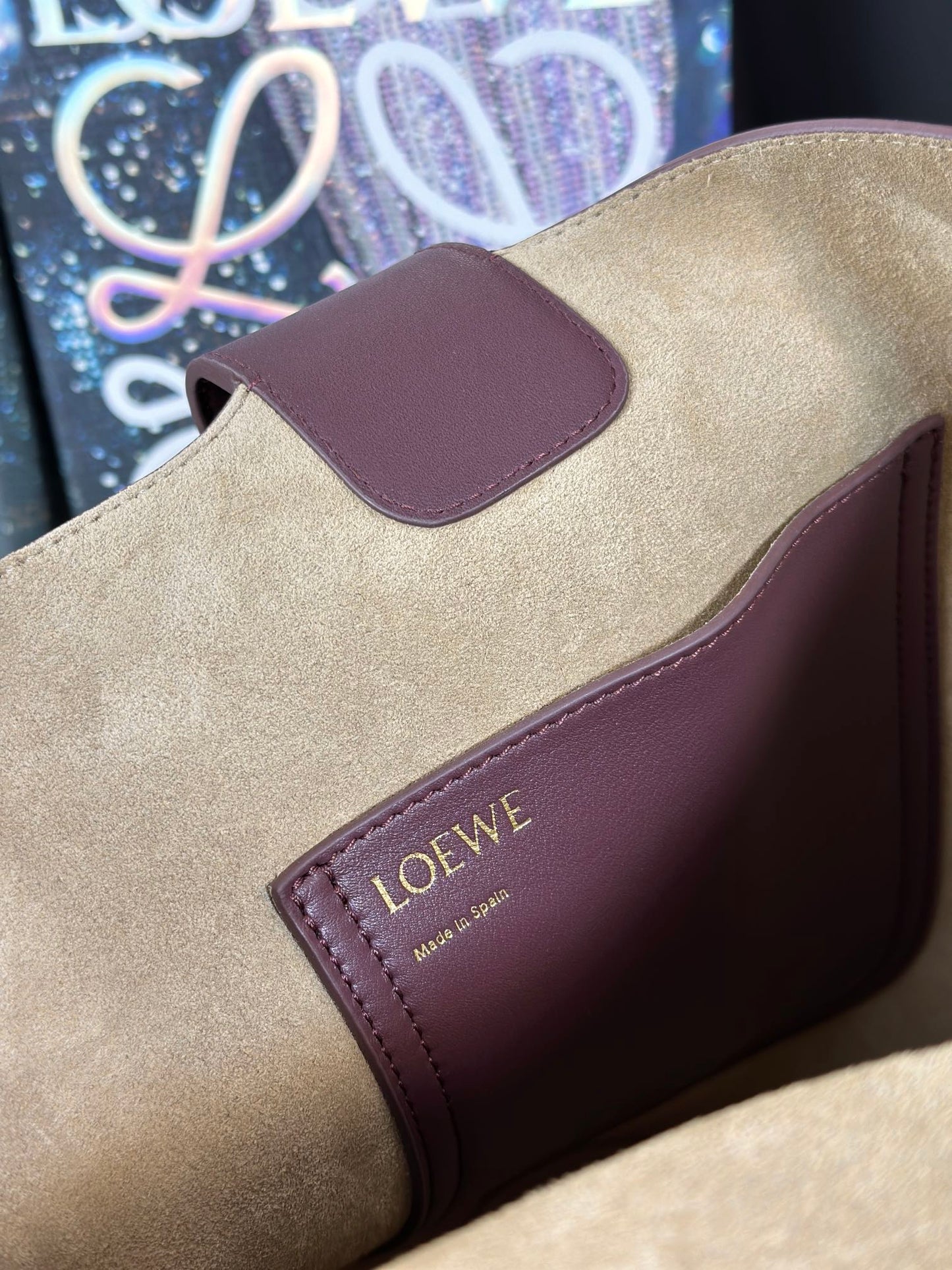 LOEWE 24SS Pebble Bucket Tote Bag, 24.5*23.5*28cm