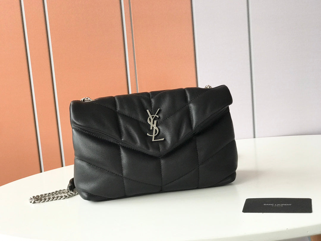 YSL Loulou Puffer Shoulder Bag, 23x15.5x5.8cm