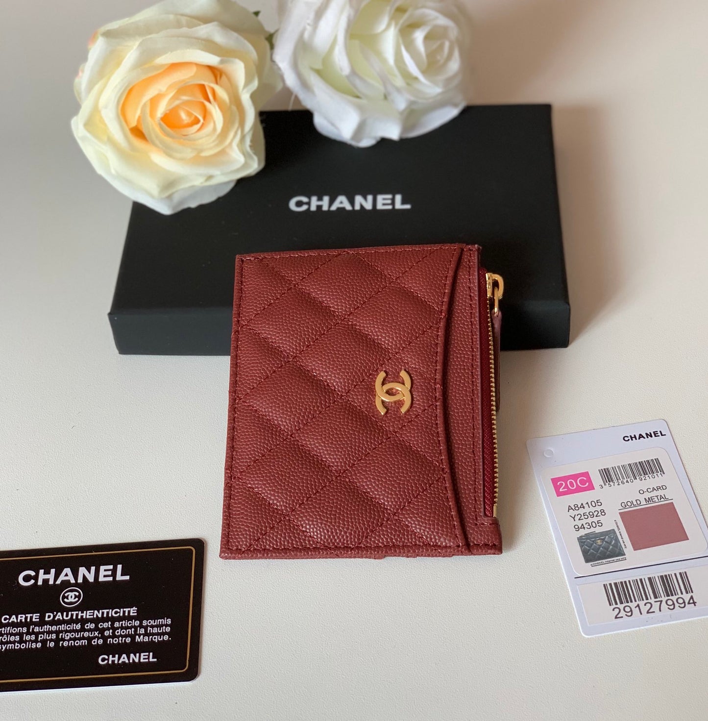 cc Flat Card Holder Red Bag For Women 11.5cm/4.5in