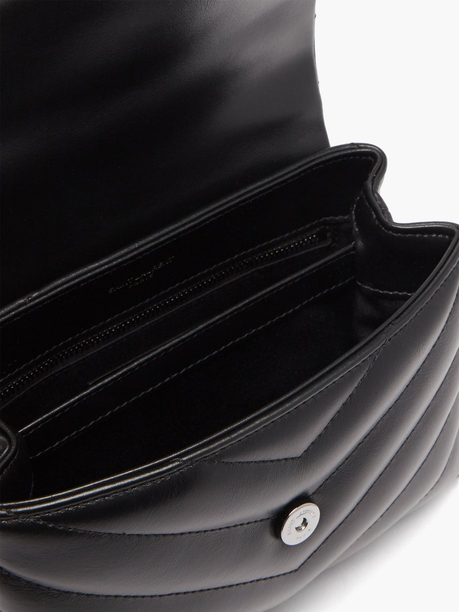 Y small Toy Loulou Leather Crossbody Bag �C Black