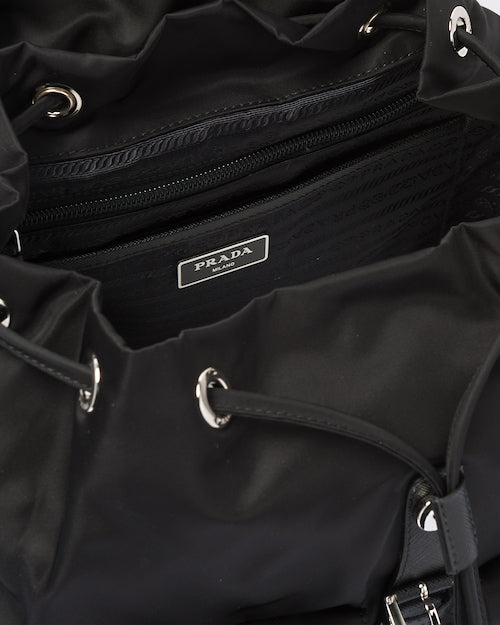 PP Re-Nylon medium backpack- Black