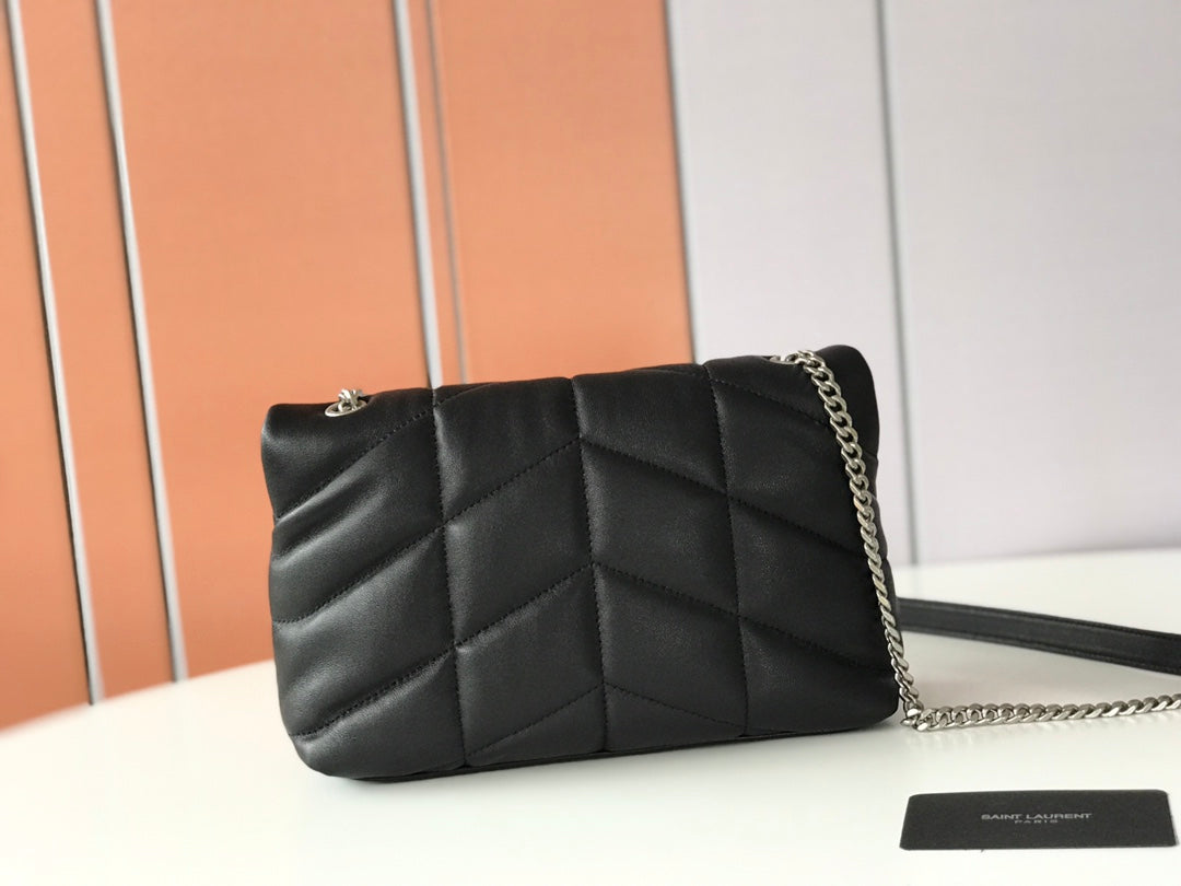 YSL Loulou Puffer Shoulder Bag, 23x15.5x5.8cm