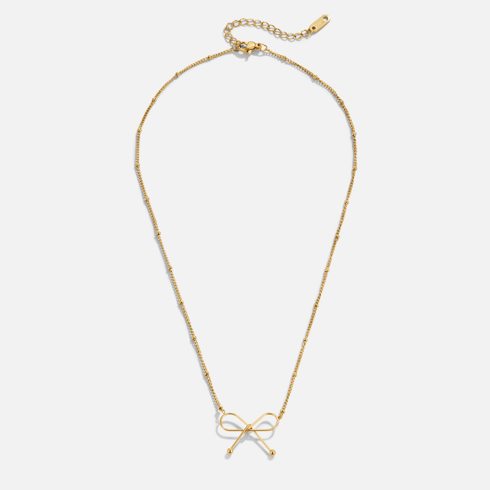 Anika Gold Bow Necklace