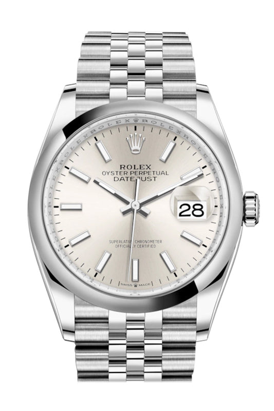 Rlx Datejust 36 Silver Dial Automatic Jubilee Watch 126200