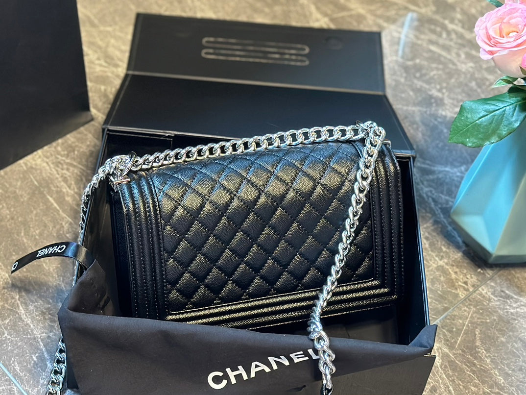 CC new arrival Leboy caviar leather size: 25 cm