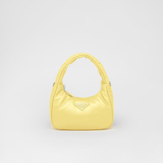PP Soft padded nappa leather mini-bag - Citron Green
