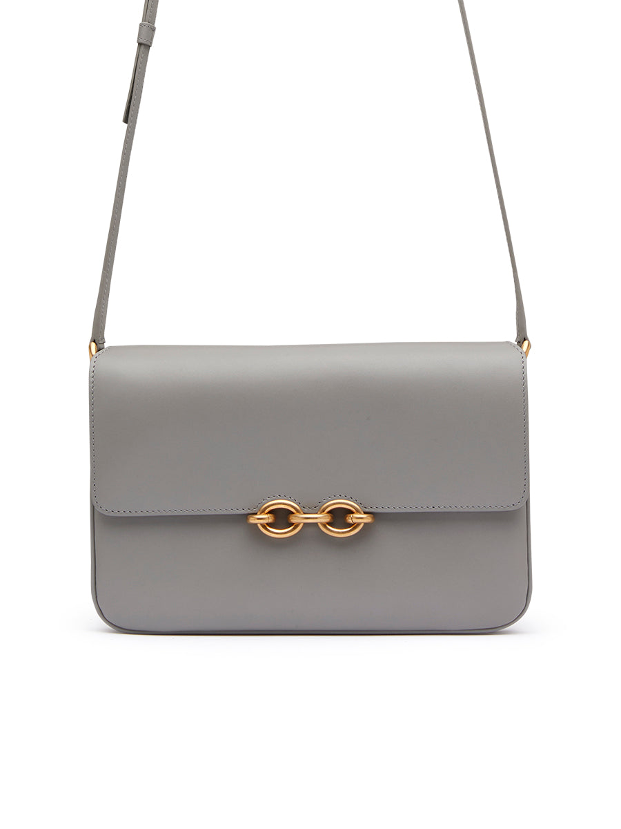 Y Le Maillon Satchel in Smooth Leather in Grey