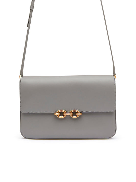 Y Le Maillon Satchel in Smooth Leather in Grey