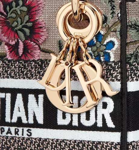 MINI LADY D-LITE BAG Pink Multicolor D Petites Fleurs Embroidery