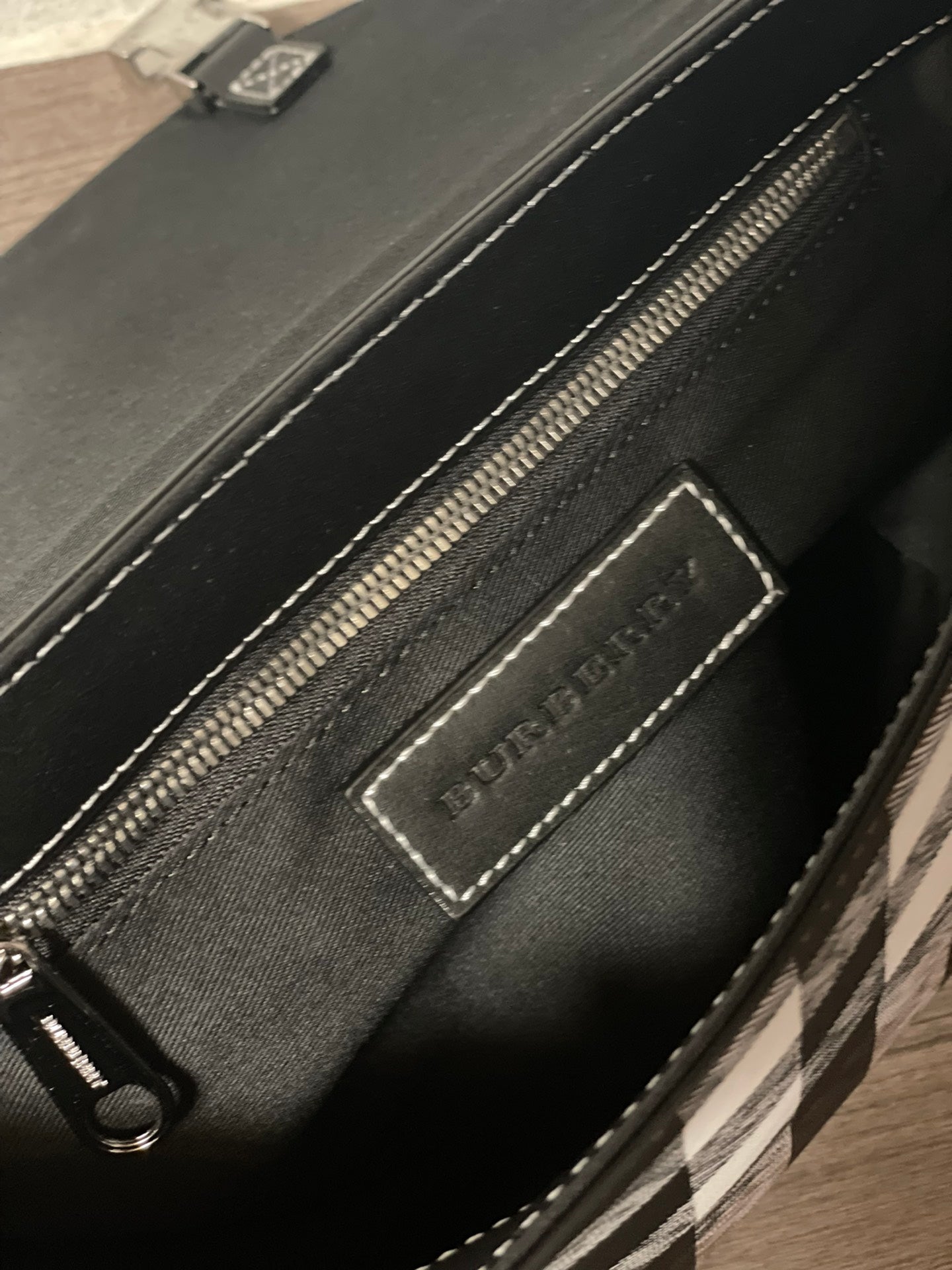 BURBERRY MESSENGER BIRCH CHECK BROWN BAG
