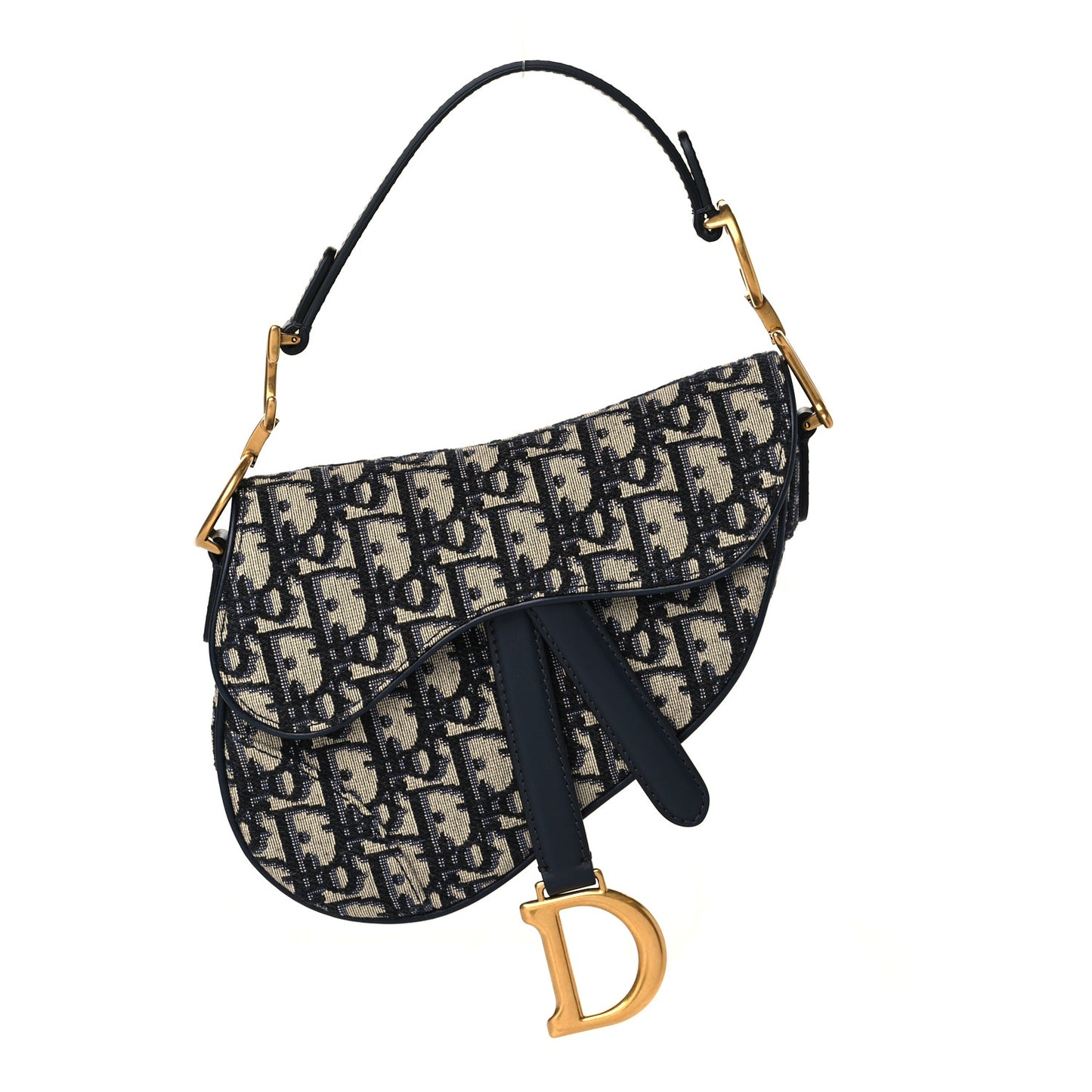 CHRISTIAN D Oblique Mini Saddle Bag Blue