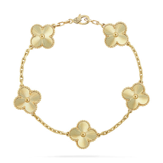 VAN CLEEF & ARPELS Vintage Alhambra Bracelet Laser Gold