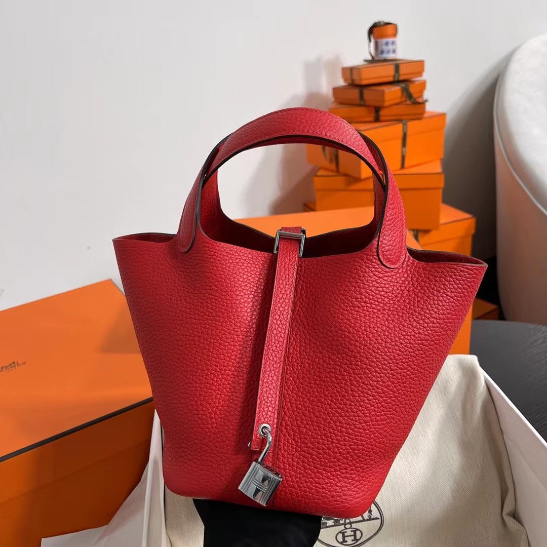 Hermes Picotin 18 Bag 18cm Red