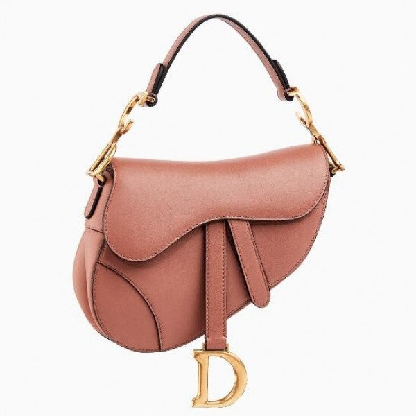 D Mini Saddle Bag  Grained Calfskin
