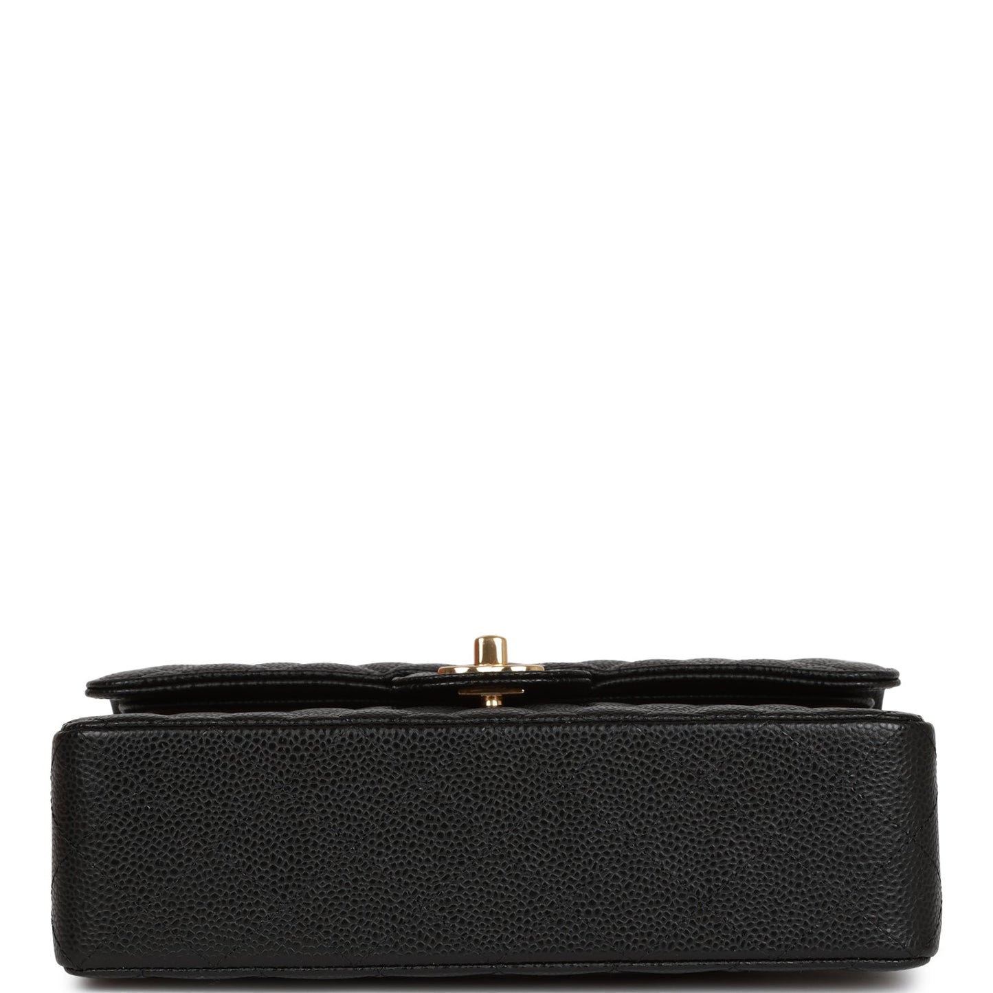 CC Small Classic Double Flap Black Caviar Gold Hardware