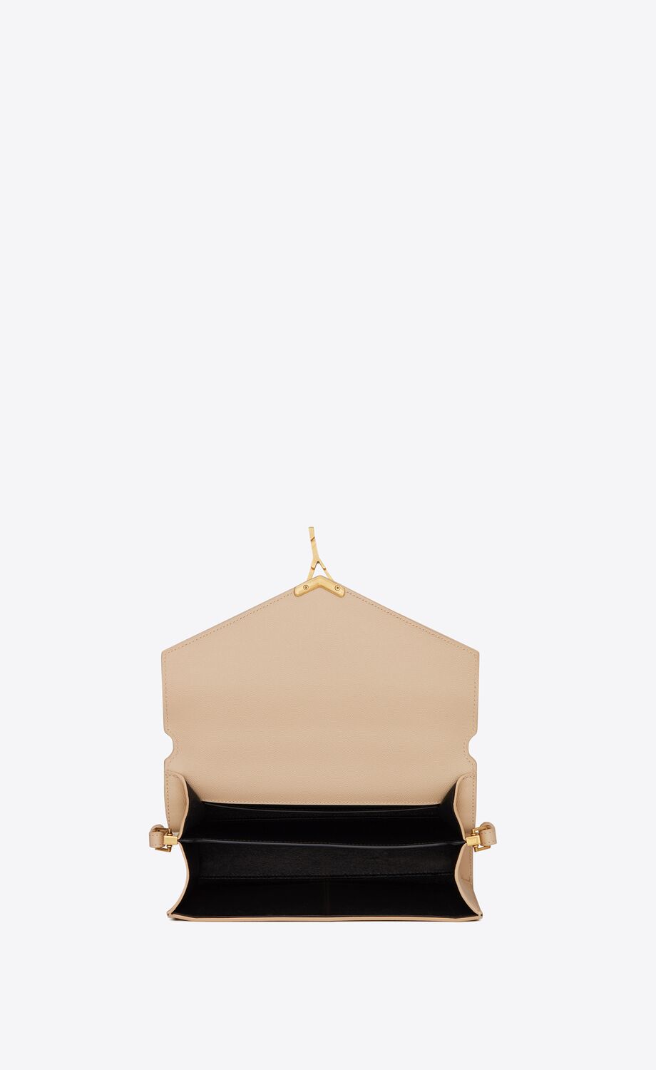 Y Cassandra Medium Top Handle in Grain de Poudre Embossed Leather