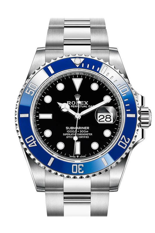 Rlx Submariner 41 Black Dial Blue Ceramic Bezel White Gold Bracelet Automatic Men's Watch 126619LB New Release 2020