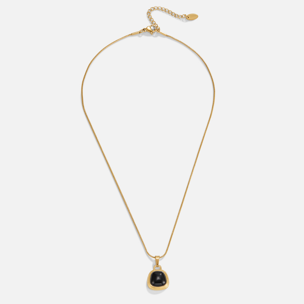 Ebony Black Pearl Pendant Necklace