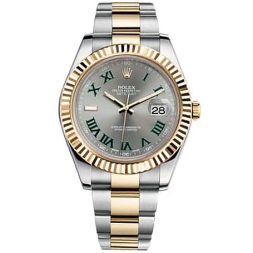 Rlx Oyster Perpetual Datejust 41 Two-tone Oyster Bracelet, Silver dial, Fluted bezel Watch
