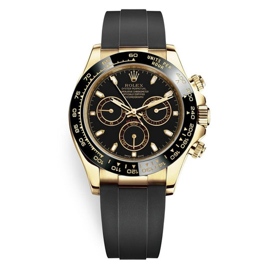 RLX Cosmograph Daytona Black Yellow Gold Mens Watch 116518LN-0043