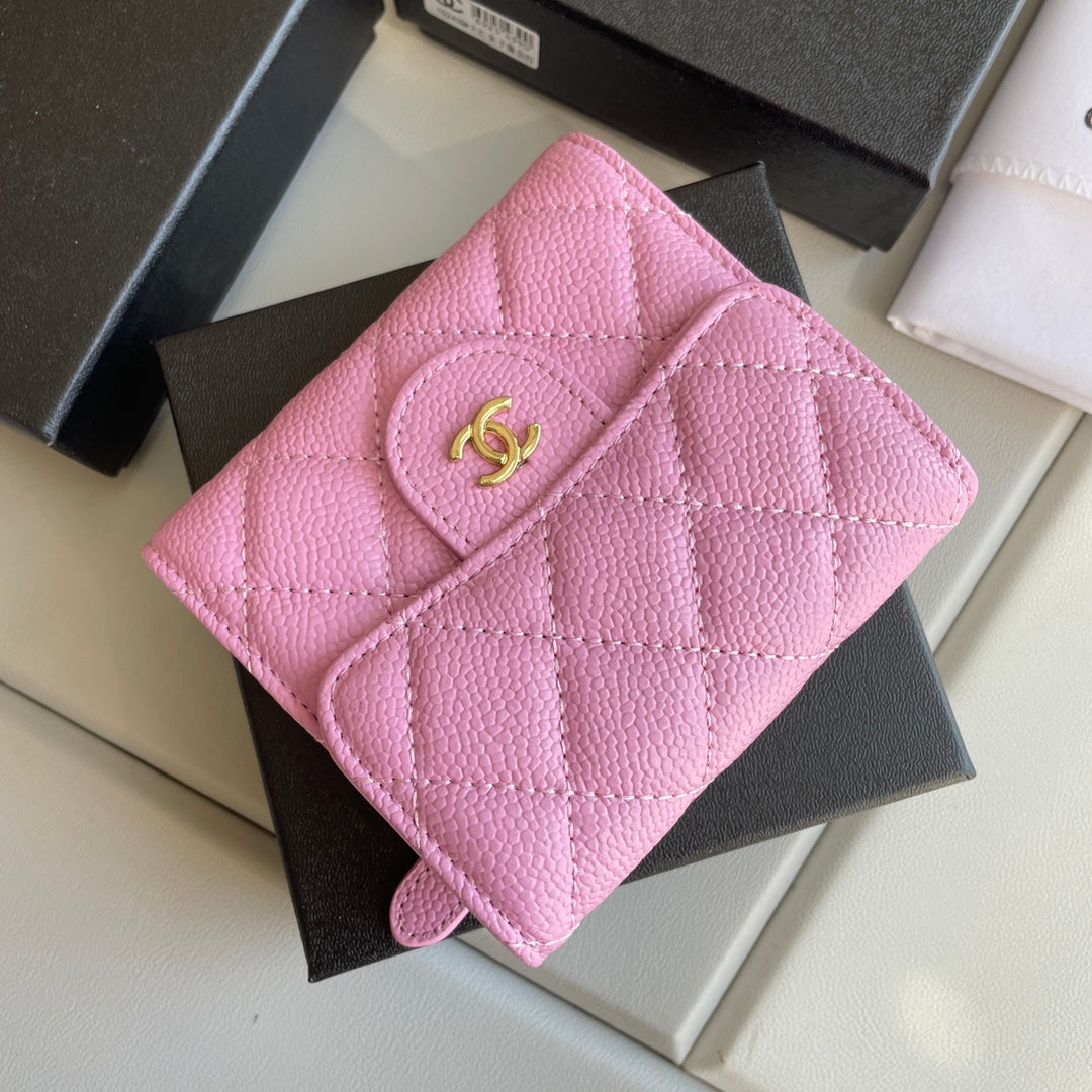 cc Small Classic Flap Wallet Pink Bag For Women 10.5cm/4.1in AP0231 Y33352 NK289