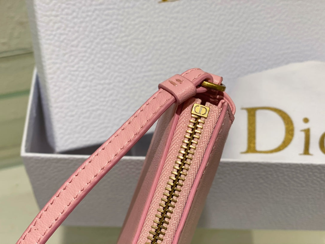 Christian Dior SADDLE SHOULDER POUCH BAG PINK 20x15x4cm