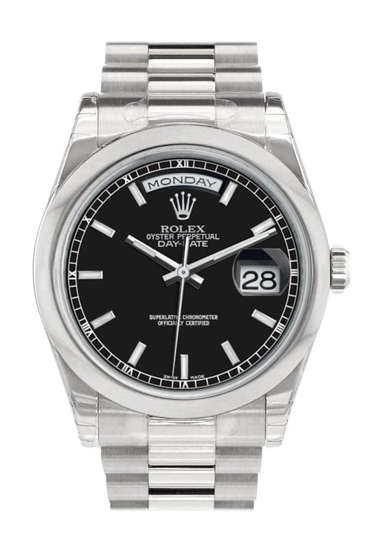 RLX Day Date 36 Black Dial President Men's Watch 118206