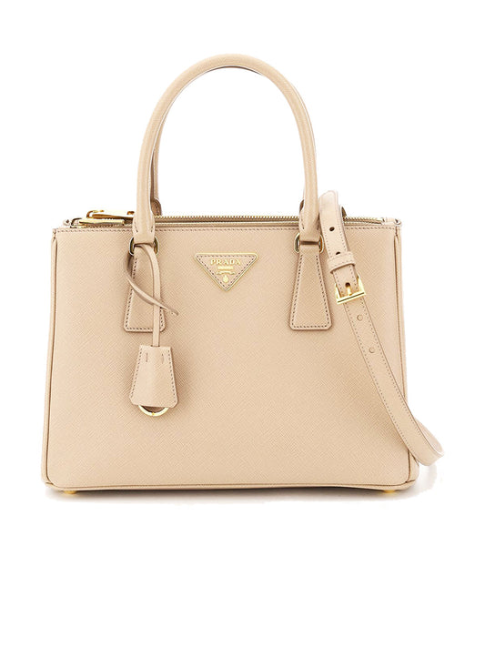 PP PP Galleria Saffiano Leather Small Bag in Cameo Beige