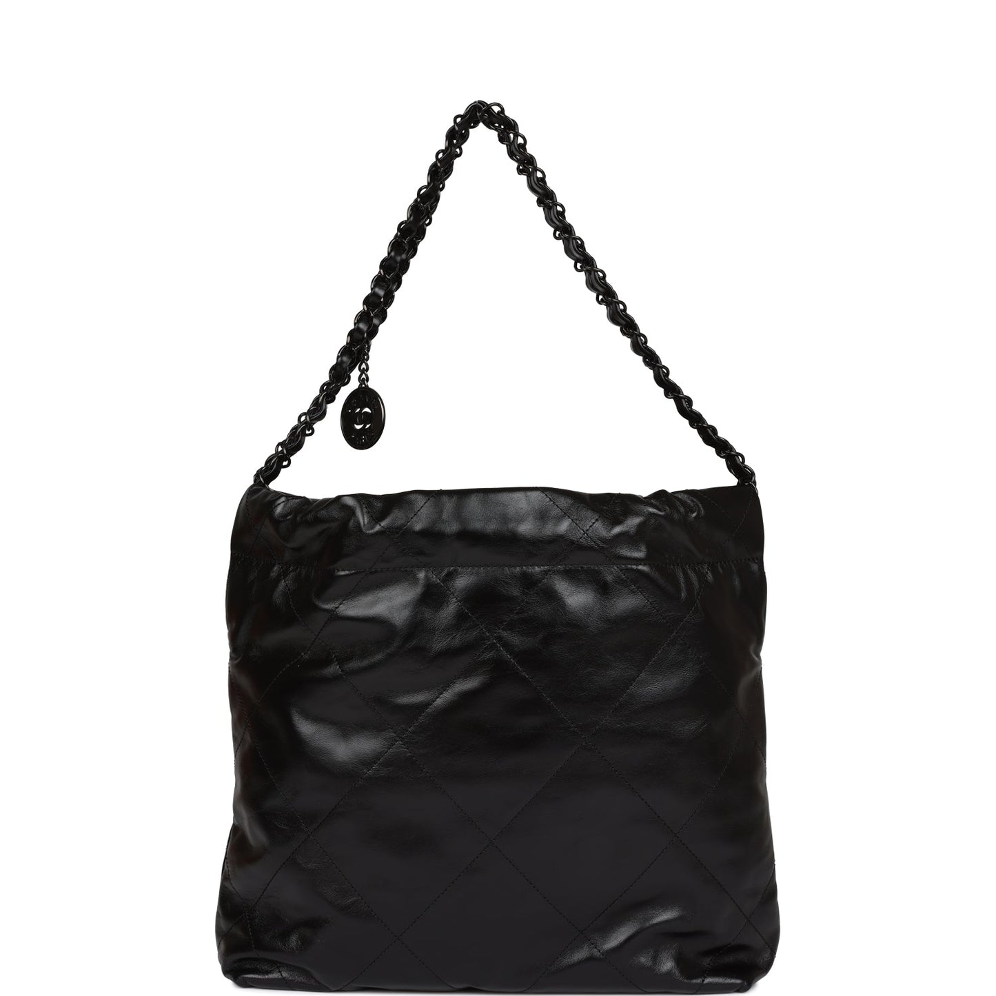 CC Small 22 Bag SO Black Calfskin Black Hardware