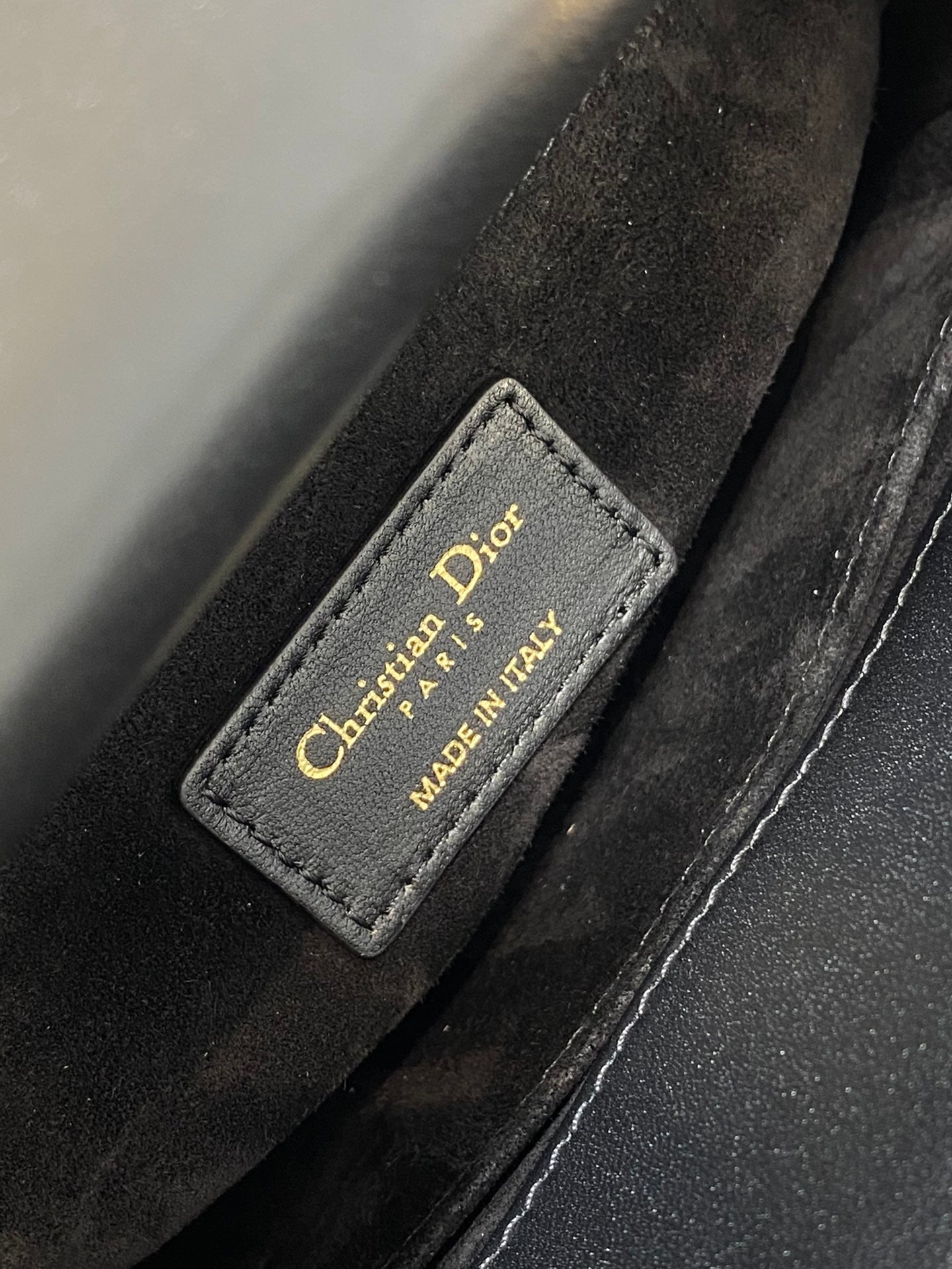 Christian Dior LADY DIOR Butterfly Crossbody Bag Black 20cm